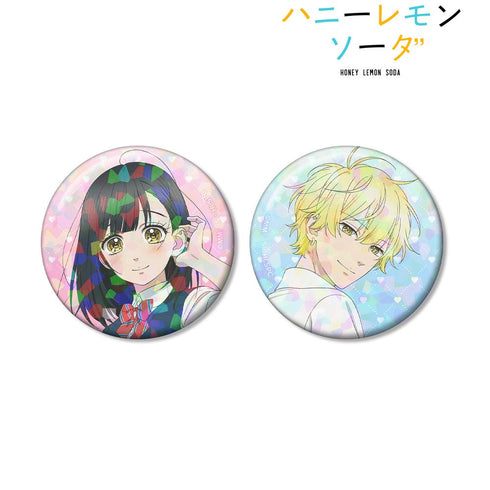 『ハニーレモンソーダ』石森羽花&三浦 界 ホログラム缶バッジ2個セット