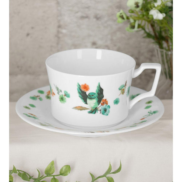 『黒子のバスケ』ノリタケコラボ 緑間真太郎 フラワーバードデザイン カップ&ソーサー