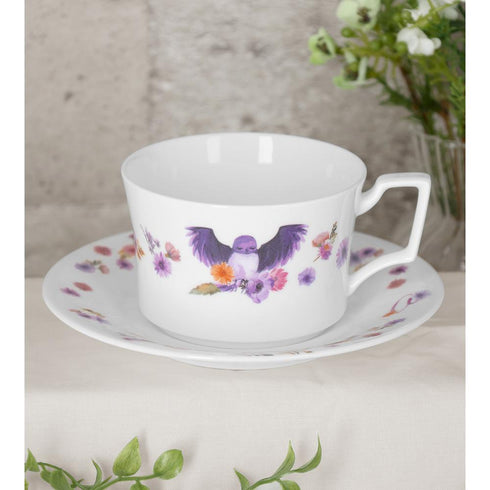 『黒子のバスケ』ノリタケコラボ 紫原敦 フラワーバードデザイン カップ&ソーサー