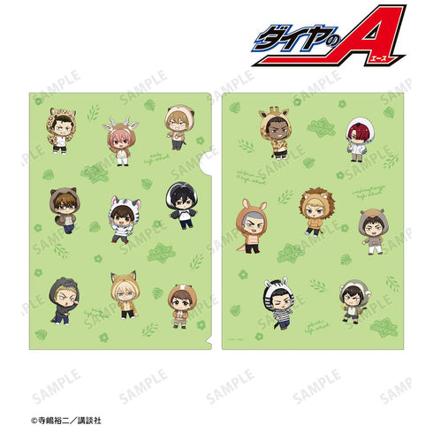 『原作ダイヤのA、ダイヤのA actII』集合 ちびキャラ クリアファイル