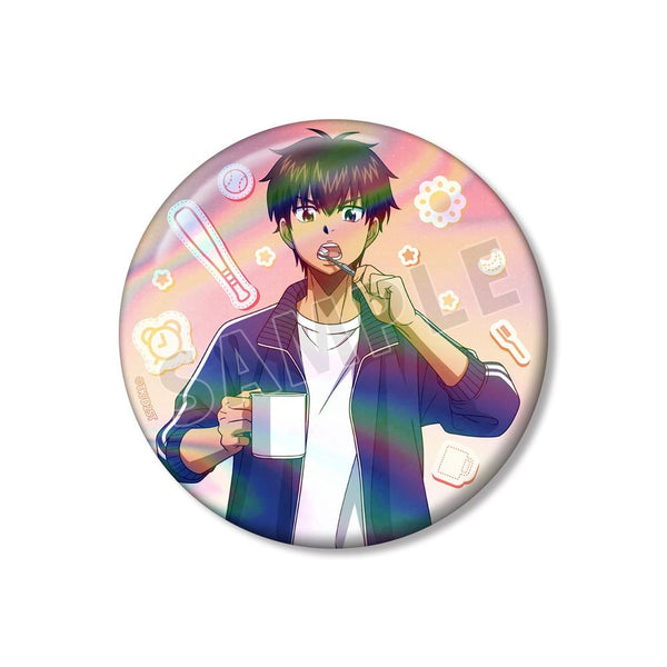 『ダイヤのA actII -Second Season-』描き下ろし 沢村 栄純 朝の支度ver. 75mmオーロラ缶バッジ