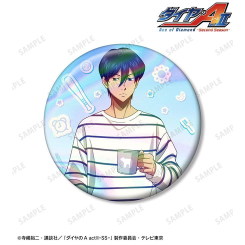 『ダイヤのA actII -Second Season-』描き下ろし 降谷 暁 朝の支度ver. 75mmオーロラ缶バッジ