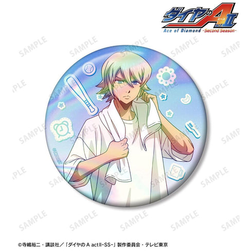 『ダイヤのA actII -Second Season-』描き下ろし 奥村 光舟 朝の支度ver. 75mmオーロラ缶バッジ