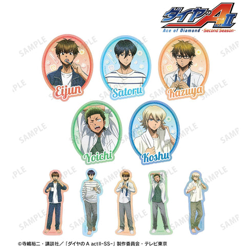 『ダイヤのA actII -Second Season-』描き下ろし 朝の支度ver. トレーディングホログラムダイカットステッカー(単位/BOX)