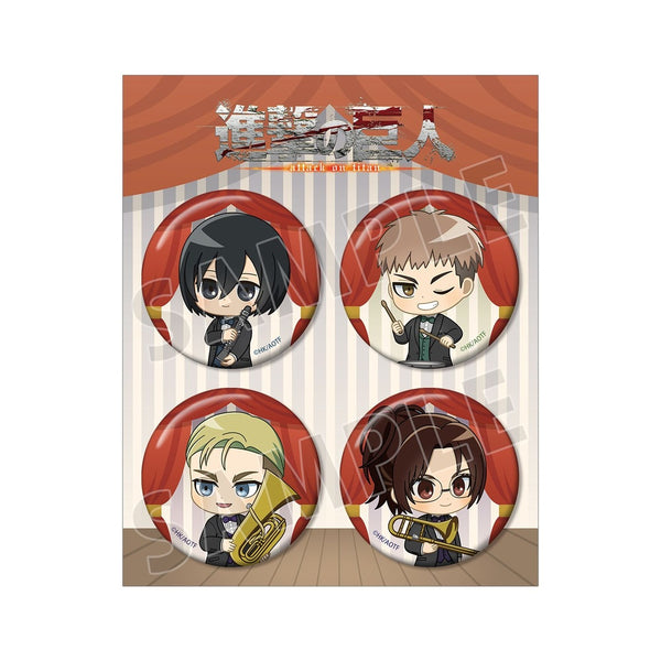 『進撃の巨人』ちびキャラ ジャズver. 缶バッジ4個セット ver.B