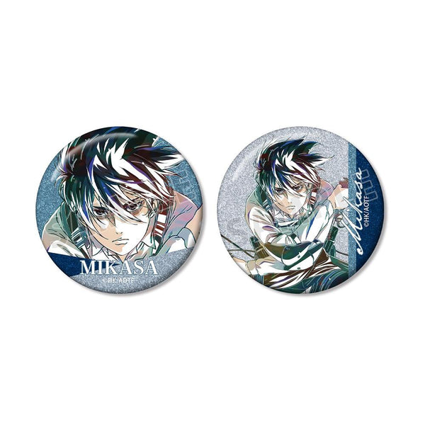 『進撃の巨人』ミカサ Ani-Art 第5弾 グリッター缶バッジ2個セット