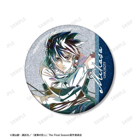 『進撃の巨人』ミカサ Ani-Art 第5弾 グリッター缶バッジ2個セット