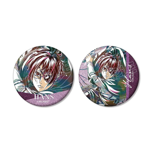 『進撃の巨人』ハンジ Ani-Art 第5弾 グリッター缶バッジ2個セット