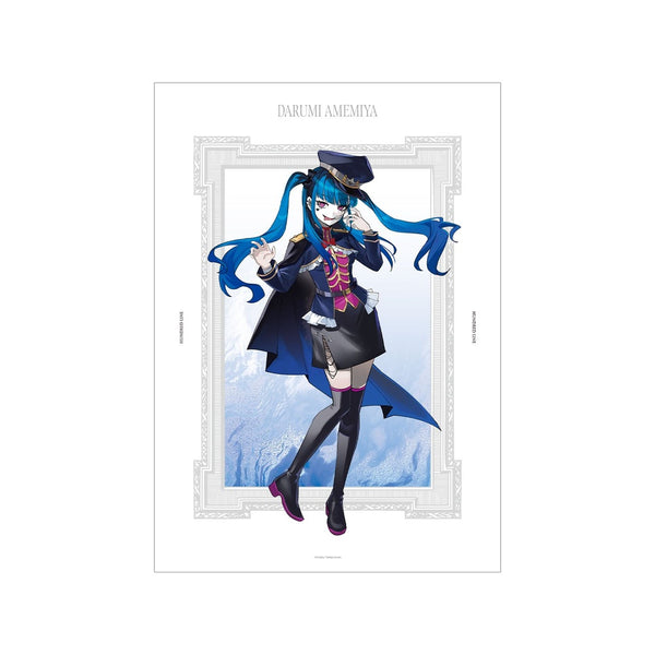 "HUNDRED LINE -Final Defense Academy-" Illustration by Karasu BTK: Taemi Amemiya (Military Ver.) A3 Matte Poster - Collaboration with Karaoke Tetsujin