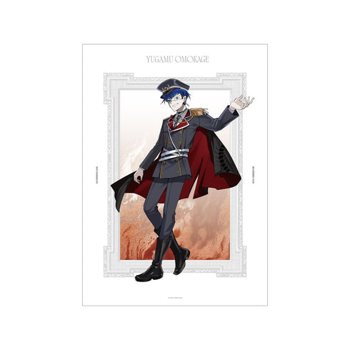 "HUNDRED LINE -Final Defense Academy-" Illustration by Karasu BTK: Menage Yugami (Military Ver.) A3 Matte Poster - Collaboration with "Karaoke Tetsujin"