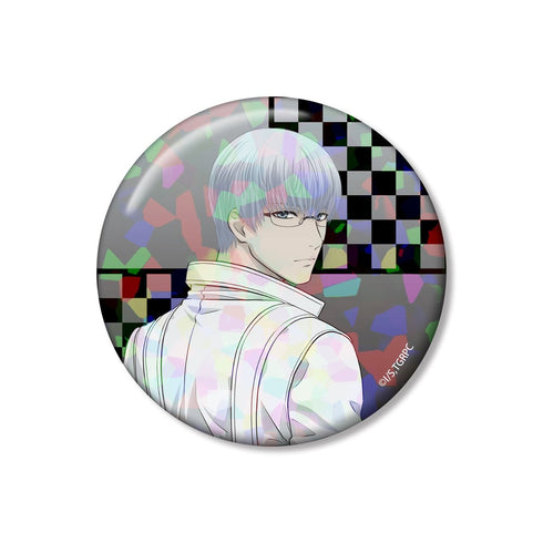 『東京喰種トーキョーグール:re』描き下ろし 有馬貴将 戦う背中ver. 75mmホログラム缶バッジ