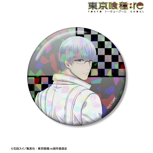 『東京喰種トーキョーグール:re』描き下ろし 有馬貴将 戦う背中ver. 75mmホログラム缶バッジ