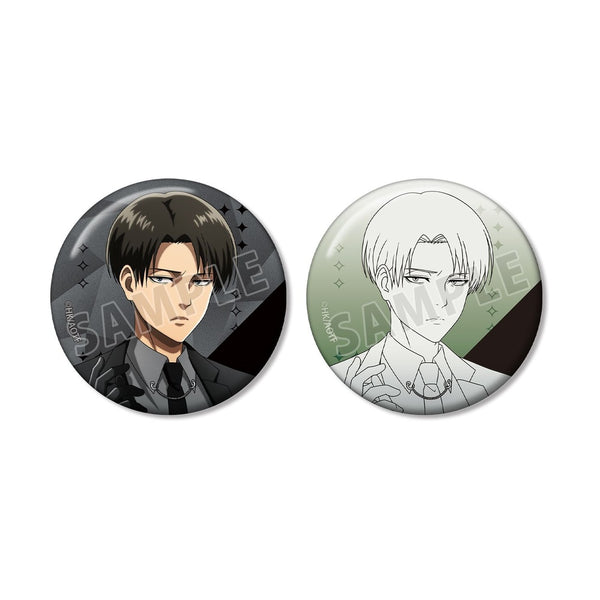 "Attack on Titan" Original Illustration: Levi "Harness Style" Version - Set of 2 Pin Badges