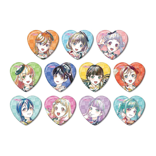 『ラブライブ!スーパースター!!』トレーディング Let's be ONE Ani-Art ハート型缶バッジ(単位/BOX)