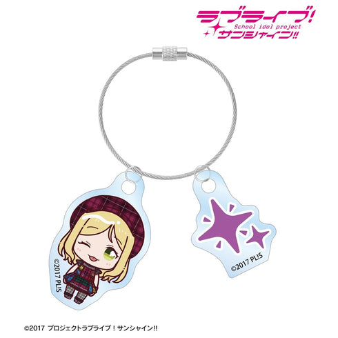《Love Live! Sunshine!!》小原鞠莉 第3次个人演唱会版 俏皮坐姿!双串亚克力钥匙扣