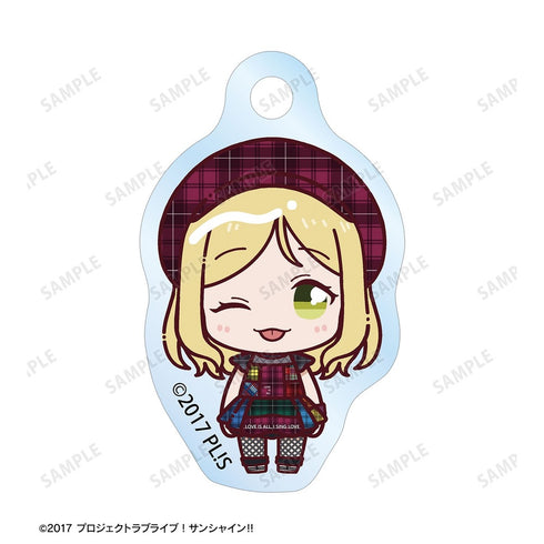 《Love Live! Sunshine!!》小原鞠莉 第3次个人演唱会版 俏皮坐姿!双串亚克力钥匙扣