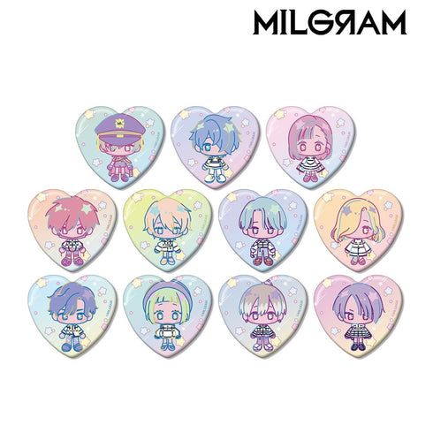 "MILGRAM" Trading Yume Puchi Heart-Shaped Pin Ver. A (Unit/BOX)