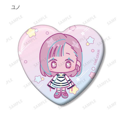 "MILGRAM" Trading Yume Puchi Heart-Shaped Pin Ver. A (Unit/BOX)