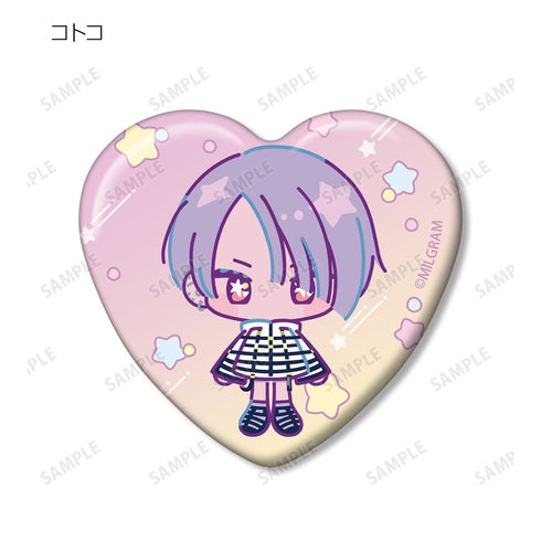 "MILGRAM" Trading Yume Puchi Heart-Shaped Pin Ver. A (Unit/BOX)