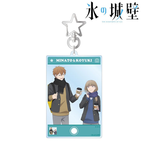 《冰之城牆》全新繪製 冰川小雪&雨宮湊 放學後繞路版 相框風超大亞克力鑰匙圈