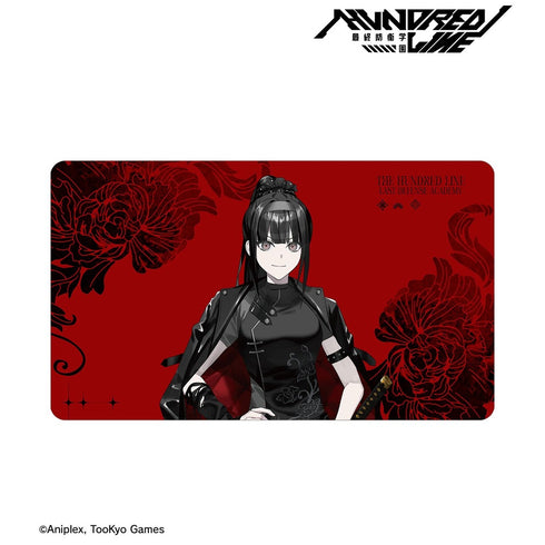 『HUNDRED LINE -最終防衛学園-』REOさんイラスト 凶鳥狂死香 チャイナパンクver. マルチデスクマット POP UP SHOP in マルイ