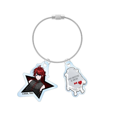 『HUNDRED LINE -最終防衛学園-』REOさんイラスト 澄野拓海 チャイナパンクver. 2連ワイヤーアクリルキーホルダー POP UP SHOP in マルイ