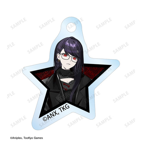 『HUNDRED LINE -最終防衛学園-』REOさんイラスト 雫原比留子 チャイナパンクver. 2連ワイヤーアクリルキーホルダー POP UP SHOP in マルイ