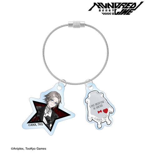 『HUNDRED LINE -最終防衛学園-』REOさんイラスト 蒼月衛人 チャイナパンクver. 2連ワイヤーアクリルキーホルダー POP UP SHOP in マルイ