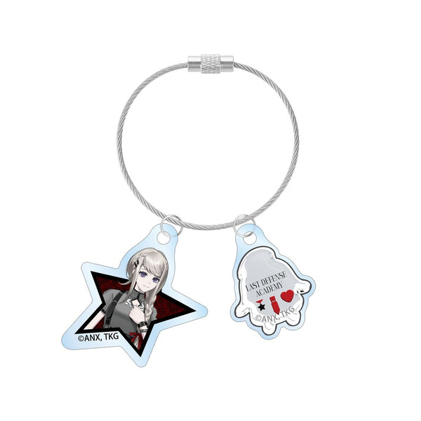 『HUNDRED LINE -最終防衛学園-』REOさんイラスト 霧藤希 チャイナパンクver. 2連ワイヤーアクリルキーホルダー POP UP SHOP in マルイ