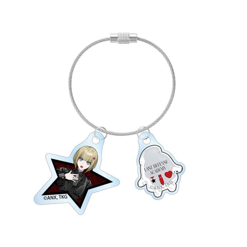 『HUNDRED LINE -最終防衛学園-』REOさんイラスト 大鈴木くらら チャイナパンクver. 2連ワイヤーアクリルキーホルダー POP UP SHOP in マルイ