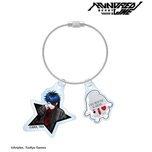 『HUNDRED LINE -最終防衛学園-』REOさんイラスト 面影歪 チャイナパンクver. 2連ワイヤーアクリルキーホルダー POP UP SHOP in マルイ