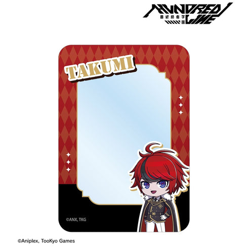 "HUNDRED LINE -Final Defense Academy-" Takumi Sumino Military Ver. Chibi Character B8 Rigid Card Case "Karaoke Tetsujin" Collaboration
