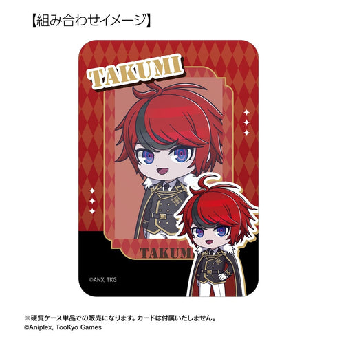 "HUNDRED LINE -Final Defense Academy-" Takumi Sumino Military Ver. Chibi Character B8 Rigid Card Case "Karaoke Tetsujin" Collaboration
