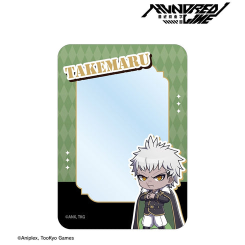 "HUNDRED LINE -Final Defense Academy-" Takemaru Yakushiji Military Ver. Chibi Character B8 Rigid Card Case "Karaoke no Tetsujin" Collaboration