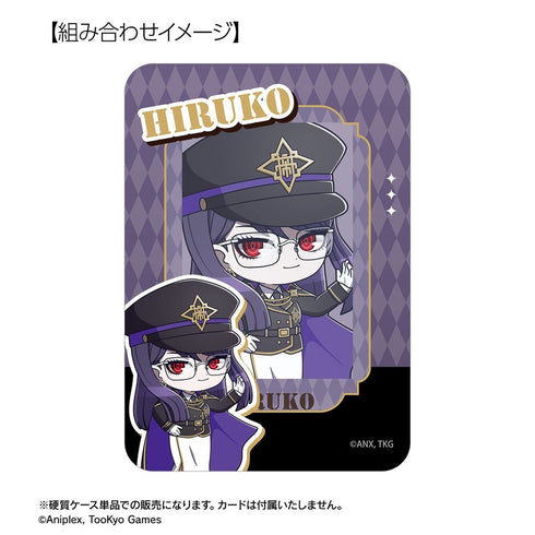 "HUNDRED LINE -Final Defense Academy-" Hiruko Shizuhara Military Ver. Chibi Character B8 Rigid Card Case "Karaoke no Tetsujin" Collaboration