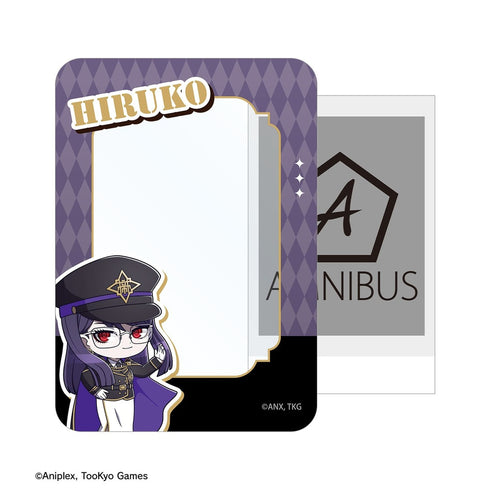 "HUNDRED LINE -Final Defense Academy-" Hiruko Shizuhara Military Ver. Chibi Character B8 Rigid Card Case "Karaoke no Tetsujin" Collaboration