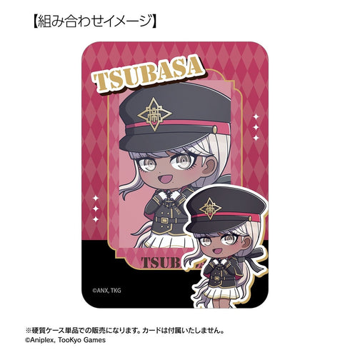 "HUNDRED LINE -Ultimate Defense Academy-" Tsubasa Kawanana Military Ver. Chibi Character B8 Rigid Card Case "Karaoke Tetsujin" Collaboration