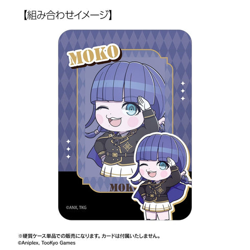 "HUNDRED LINE -Ultimate Defense Academy-" Moko Moushiro Military Ver. Chibi Character B8 Rigid Card Case "Karaoke no Tetsujin" Collaboration