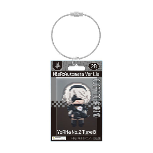 《NieR:Automata Ver1.1a》2B DOT DOT 包裝風格壓克力鑰匙圈