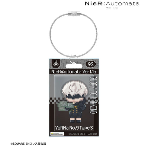 《NieR:Automata Ver1.1a》9S DOT DOT 包裝風格壓克力鑰匙圈