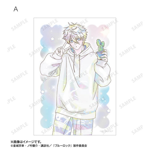 《藍鎖》全新繪製 凪 誠士郎 晨間例行公事版 Ani-Art KAWAII label 寫真卡2張套組