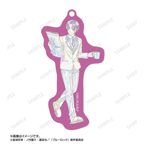 《藍鎖》全新繪製 御影 玲王 晨間例行公事版 Ani-Art KAWAII label 雙線圈大尺寸壓克力鑰匙圈