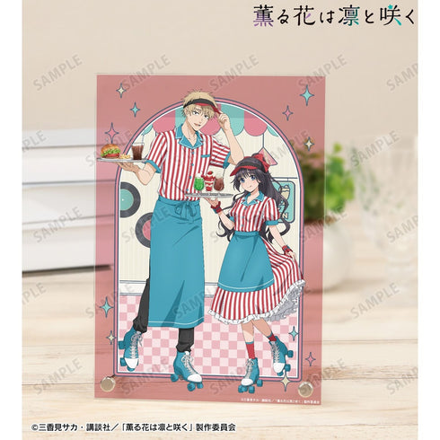 《芬芳之花凛然绽放》全新绘制 紬 凛太郎&和栗薰子 美式餐厅版 A5亚克力画板