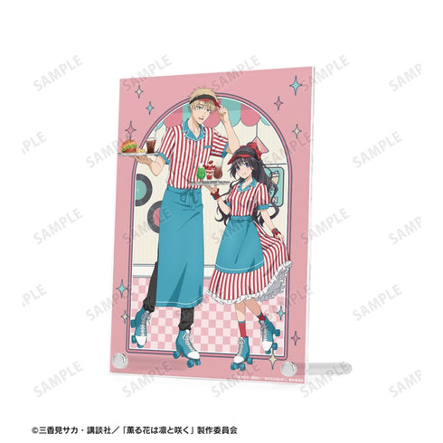 《芬芳之花凛然绽放》全新绘制 紬 凛太郎&和栗薰子 美式餐厅版 A5亚克力画板