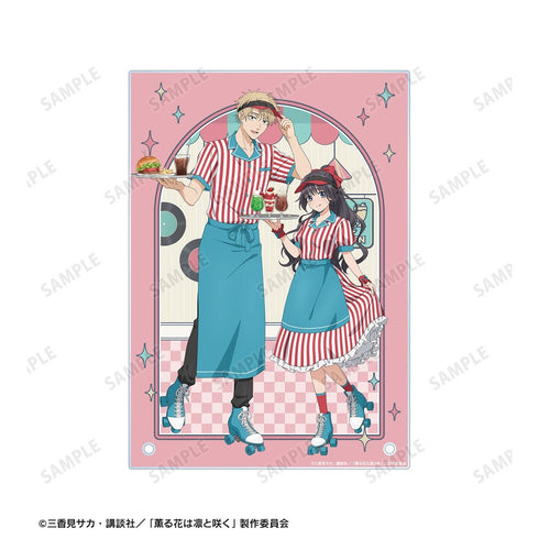 《芬芳之花凛然绽放》全新绘制 紬 凛太郎&和栗薰子 美式餐厅版 A5亚克力画板