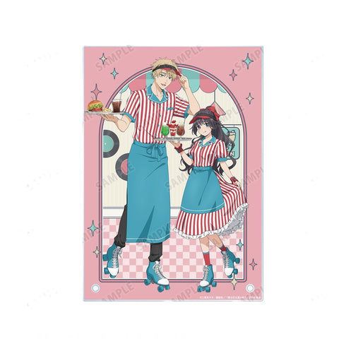 《芬芳之花凛然绽放》全新绘制 紬 凛太郎&和栗薰子 美式餐厅版 A5亚克力画板