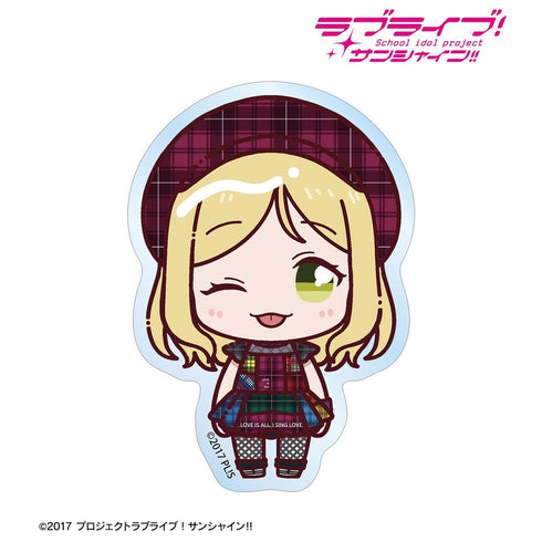 《Love Live! Sunshine!!》小原鞠莉 第3次个人演唱会版 俏皮坐姿!透明模切贴纸