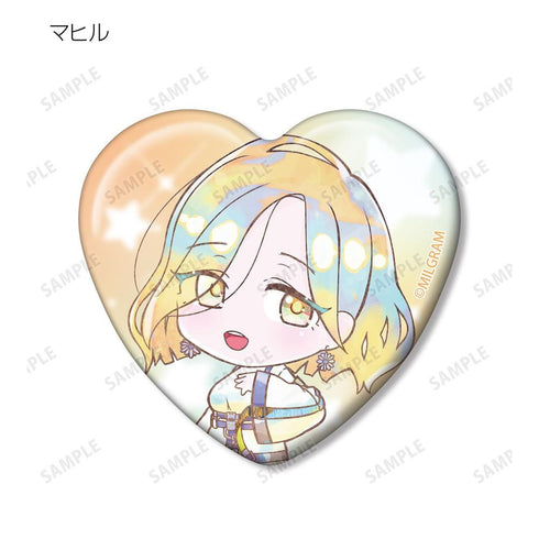 『MILGRAM -ミルグラム-』トレーディング デフォルメAni-Art KAWAII label ハート型缶バッジ(単位/BOX)