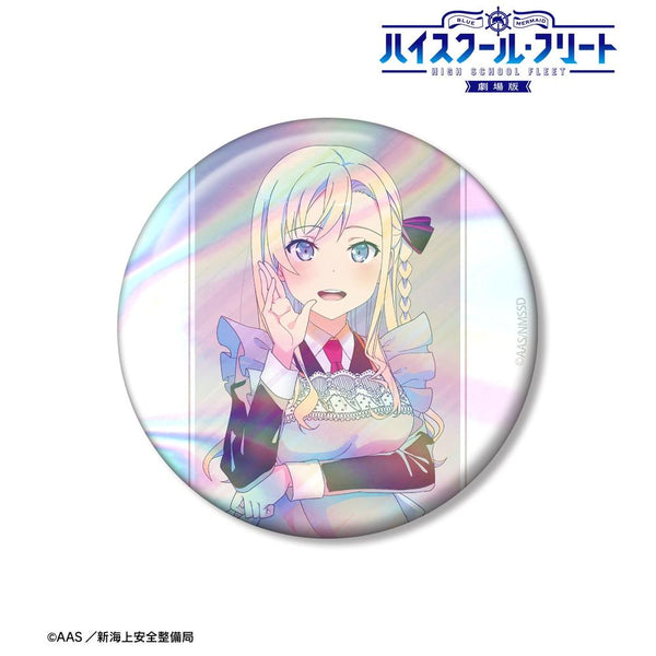 『ハイスクール・フリート』描き下ろし ヴィルヘルミーナ 制服エプロンver. Ani-Art clear label 第3弾 75mmオーロラ缶バッジ