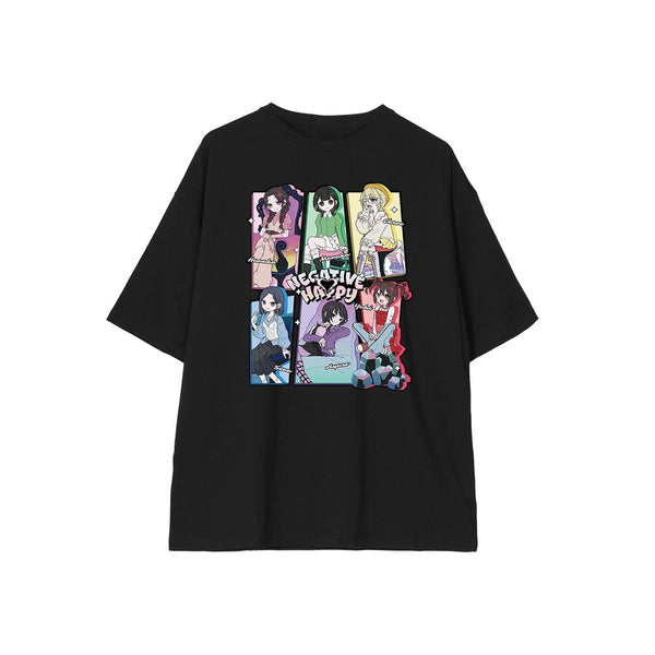 『ネガティヴハッピィ』描き下ろし 2nd MV集合 ネガティヴver. BIGシルエットTシャツユニセックス